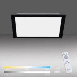 LED Panel, Rahmen schwarz, dimmbar, CCT Farbsteuerung, quadratisch, modern