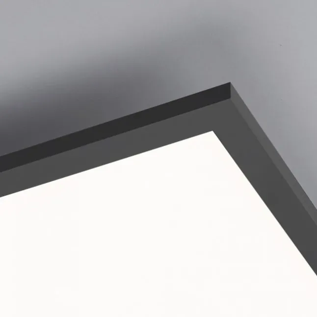 LED Panel, Rahmen schwarz, dimmbar, CCT Farbsteuerung, quadratisch, modern