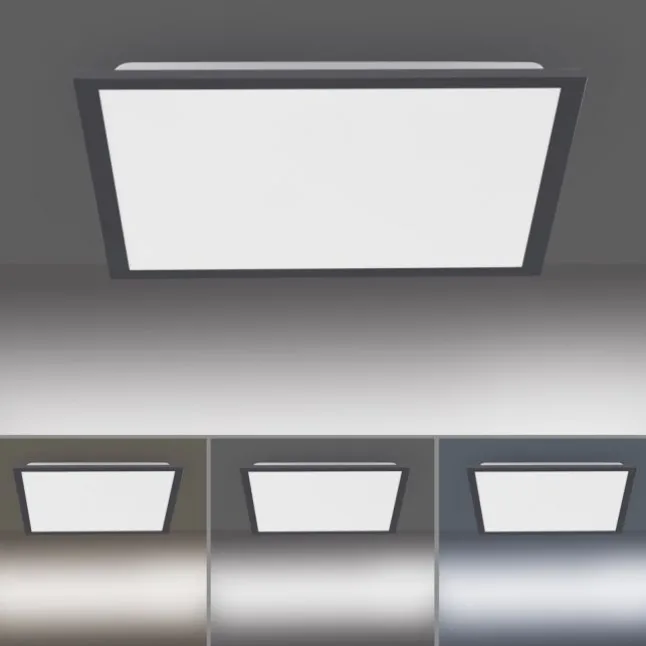 LED Panel, Rahmen schwarz, dimmbar, CCT Lichtfarbsteuerung, quadratisch