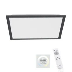 LED Panel, Rahmen schwarz, dimmbar, CCT Lichtfarbsteuerung, quadratisch