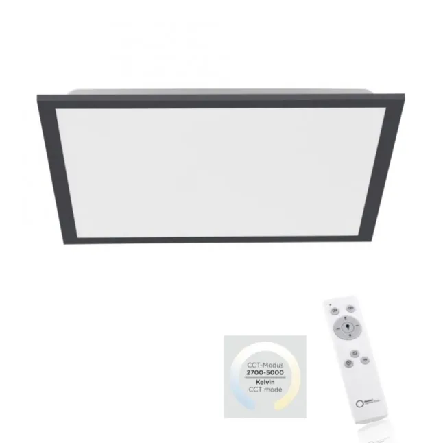 LED Panel, Rahmen schwarz, dimmbar, CCT Lichtfarbsteuerung, quadratisch