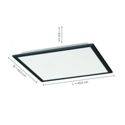 LED Panel, Rahmen schwarz, dimmbar, CCT Lichtfarbsteuerung, quadratisch