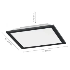 LED Panel, Rahmen schwarz, quadratisch, CCT, dimmbar, Memory Funktion