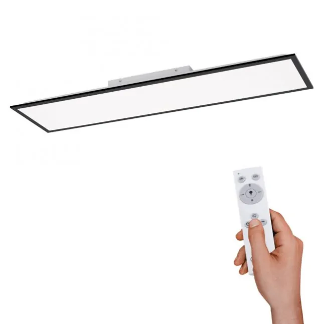 LED Panel, Rahmen schwarz, rechteckig, CCT, Fernbedienung, dimmbar, modern