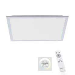 LED Panel Rahmen silberfarbig, 45,5x45,5cm, Fernbedienung, platzsparend