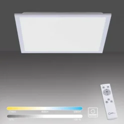 LED Panel Rahmen silberfarbig, 45,5x45,5cm, Fernbedienung, platzsparend