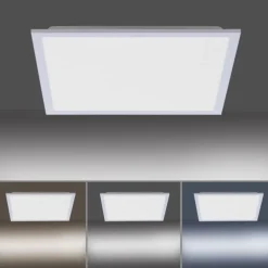 LED Panel Rahmen silberfarbig, 45,5x45,5cm, Fernbedienung, platzsparend
