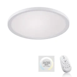 LED Panel, rund, 40cm, weiß, Lichtfarbsteuerung, Funk-Fernbedienung