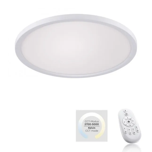 LED Panel, rund, 40cm, weiß, Lichtfarbsteuerung, Funk-Fernbedienung