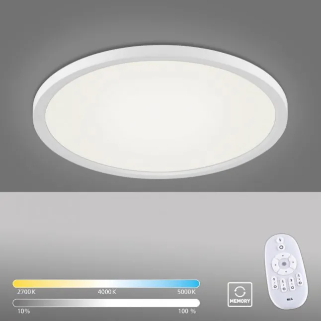 LED Panel, rund, 40cm, weiß, Lichtfarbsteuerung, Funk-Fernbedienung