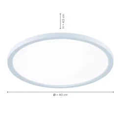 LED Panel, rund, 40cm, weiß, Lichtfarbsteuerung, Funk-Fernbedienung