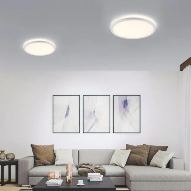 LED Panel rund, flache Deckenleuchte, Backlight, Deckenlampe,