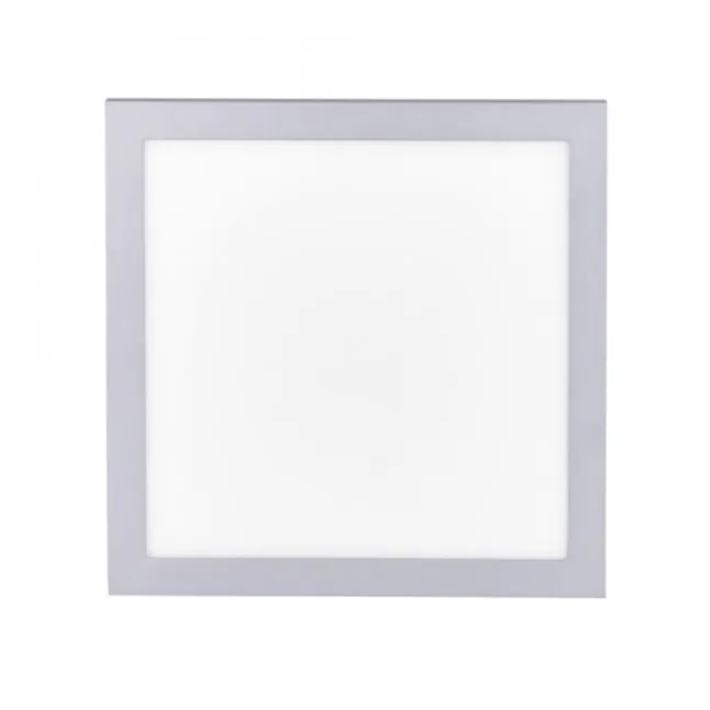 LED-Panel, silber, 30x30cm, quadratisch, schlicht, blendfrei, Flur, flach