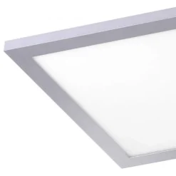 LED-Panel, silber, 30x30cm, quadratisch, schlicht, blendfrei, Flur, flach