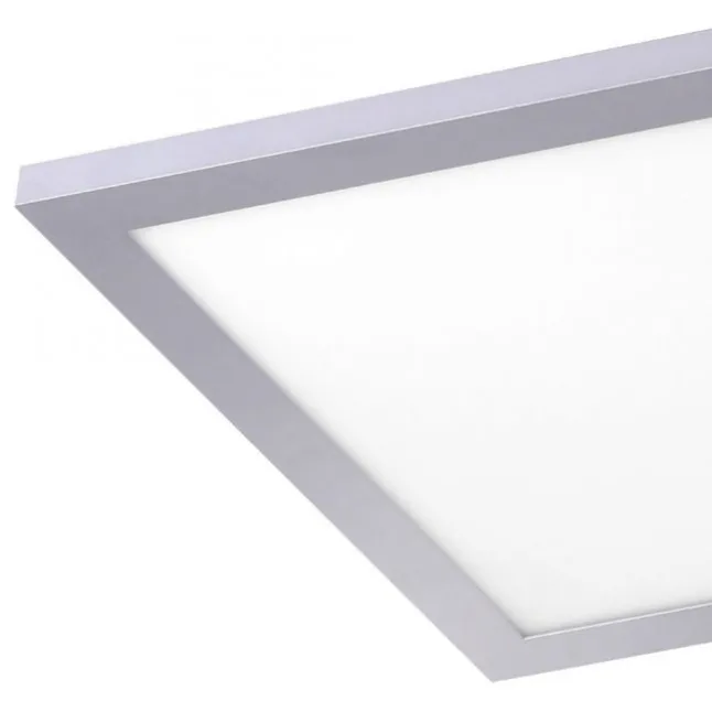 LED-Panel, silber, 30x30cm, quadratisch, schlicht, blendfrei, Flur, flach