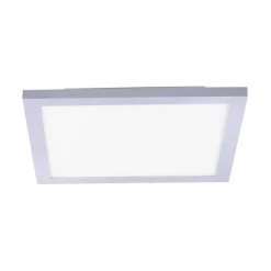 LED-Panel, silber, 30x30cm, quadratisch, schlicht, blendfrei, Flur, flach