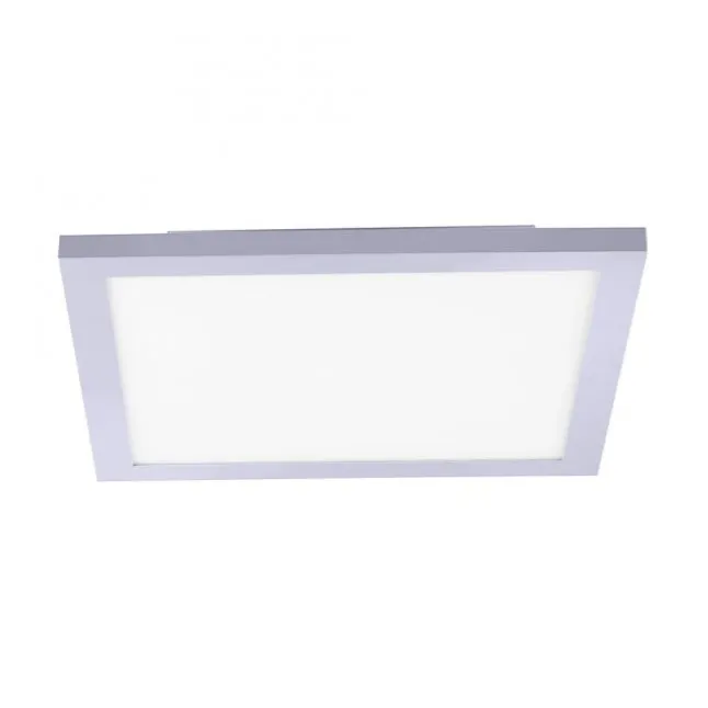LED-Panel, silber, 30x30cm, quadratisch, schlicht, blendfrei, Flur, flach