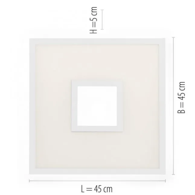 LED Panel, weiß, CUT OUT, quadratisch, inkl. Fernbedienung, CCT, dimmbar