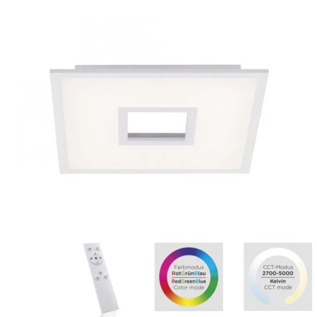 LED Panel, weiß, CUT OUT, quadratisch, inkl. Fernbedienung, CCT, dimmbar
