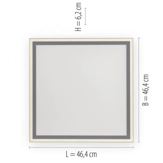 LED Panel, weiß, quadratisch, CCT Farbsteuerung, dimmbar, Fernbedienung