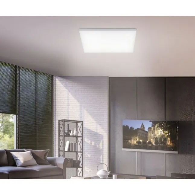 LED-Panel, weiß, rahmenlos, 62x62cm, CCT, dimmbar, Fernbedienung, blendfrei