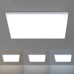 LED-Panel, weiß, rahmenlos, 62x62cm, CCT, dimmbar, Fernbedienung, blendfrei