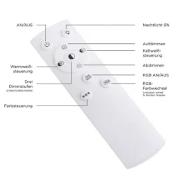 LED Panel, weiß, rechteckig, Cut Out, dimmbar, inkl. Fernbedienung, modern