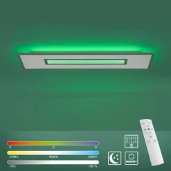 LED Panel, weiß, rechteckig, Cut Out, dimmbar, inkl. Fernbedienung, modern