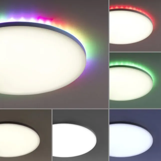 LED Panel, weiß, rund, dimmbar, inkl. FB, Memory, separat steuerbar