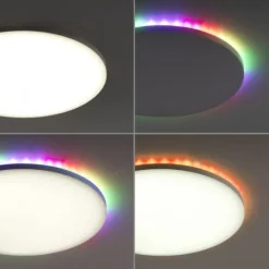 LED Panel, weiß, rund, dimmbar, inkl. FB, Memory, separat steuerbar