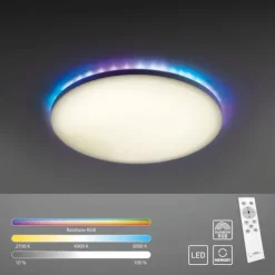 LED Panel, weiß, rund, dimmbar, inkl. FB, Memory, separat steuerbar