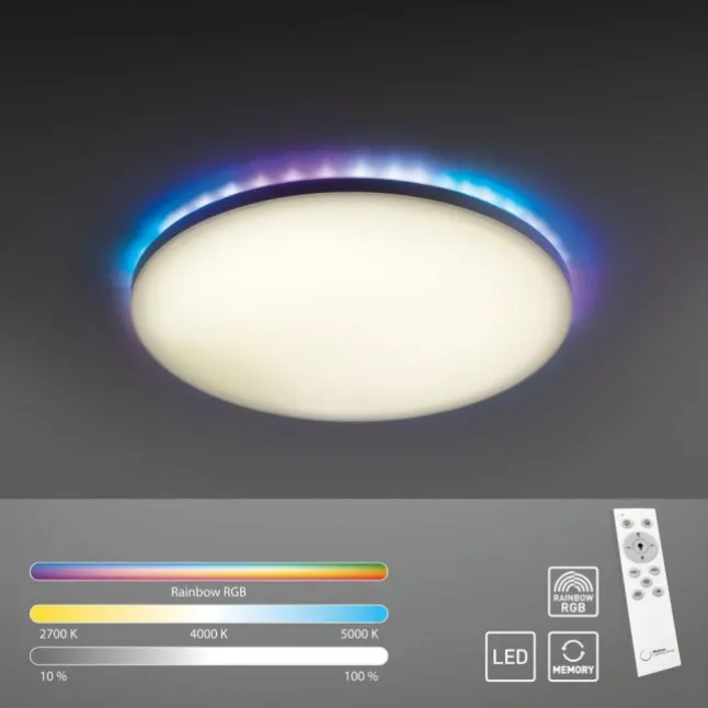 LED Panel, weiß, rund, dimmbar, inkl. FB, Memory, separat steuerbar