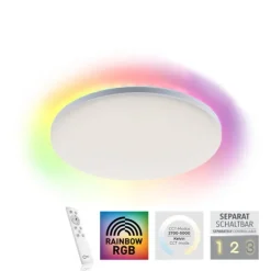 LED Panel, weiß, rund, dimmbar, inkl. FB, Memory, separat steuerbar