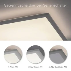 LED Panel, weiss, 45x45, Backlight, Memory Funktion, Serienschaltung