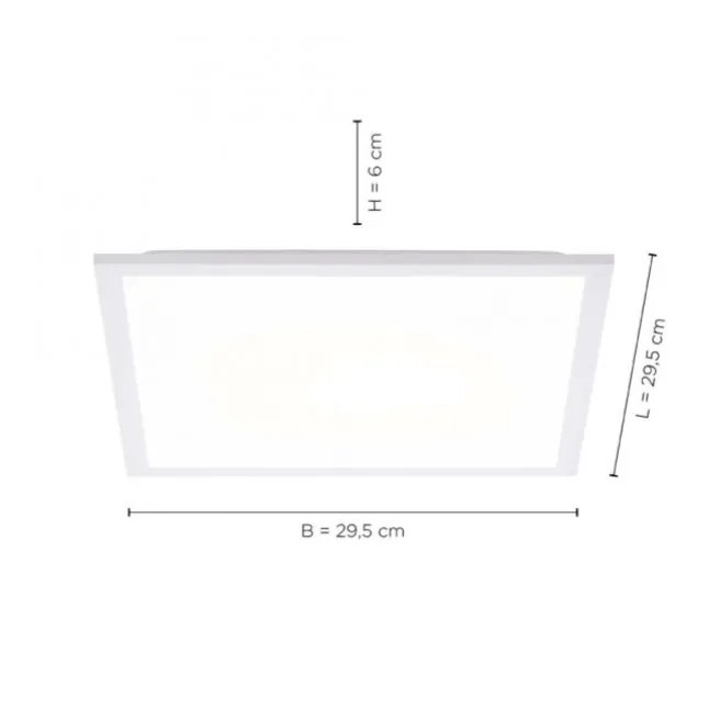 LED Panel, weiss, 29,5x29,5, 3000K warmweiss, Memory Funktion