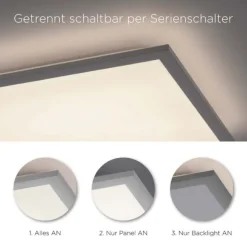 LED Panel, weiss, 29,5x29,5, 3000K warmweiss, Memory Funktion