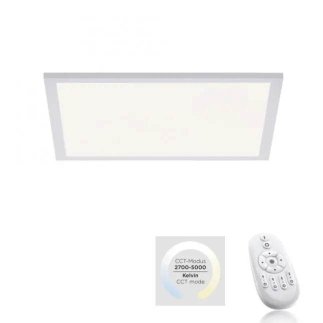 LED-Panel, weiß, 45x45cm, flach, blendfreies Licht, CCT, dimmbar