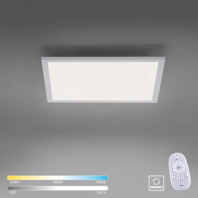 LED-Panel, weiß, 45x45cm, flach, blendfreies Licht, CCT, dimmbar