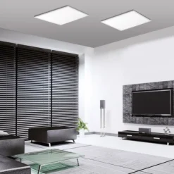 LED-Panel, weiß, 45x45cm, flach, blendfreies Licht, CCT, dimmbar