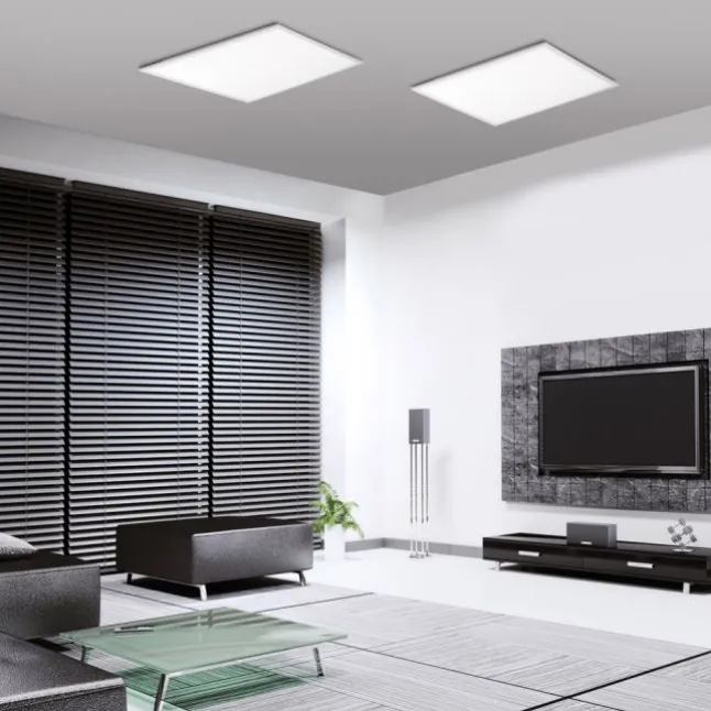 LED-Panel, weiß, 45x45cm, flach, blendfreies Licht, CCT, dimmbar