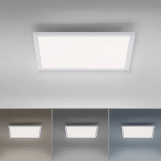 LED-Panel, weiß, 45x45cm, flach, blendfreies Licht, CCT, dimmbar