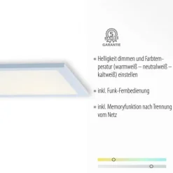 LED-Panel, weiß, 120x30cm, flach, CCT, dimmbar, Deckenleuchte