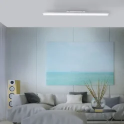 LED-Panel, weiß, 100x10cm, neutralweiß, Bewegungsmelder, rechteckig, modern