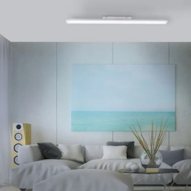 LED-Panel, weiß, 100x10cm, neutralweiß, Bewegungsmelder, rechteckig, modern