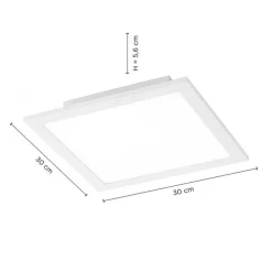LED-Panel, weiß, 30x30cm, neutralweiß, flache Bauart, quadratisch