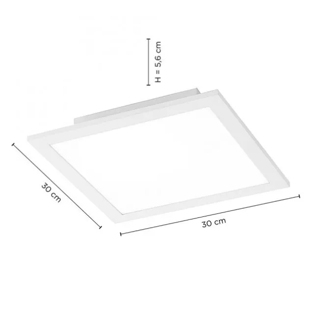 LED-Panel, weiß, 30x30cm, neutralweiß, flache Bauart, quadratisch
