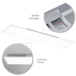 LED-Panel, weiß, 120x30cm, rechteckig, platzsparend, neutralweiß
