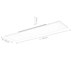 LED-Panel, weiß, 120x30cm, rechteckig, platzsparend, neutralweiß
