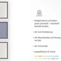 LED Panel, weiß, 121x31cm, Serienschalter, dimmbar, blendfrei