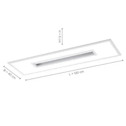 LED Panel, 120x40 cm, Cut-Outs, dimmbar, Fernbedienung, RGB+W
